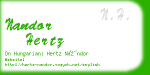 nandor hertz business card